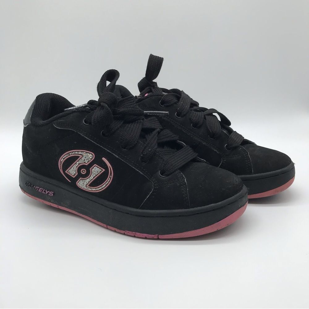 Heelys 7229 Shoes Black Pink Skate Womens Girls Wheeled Youth Kids Shoes
